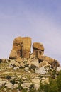 Free Low Angle View Of Rock Formations On Top Of A Hill Royalty Free Stock Photography - 1534297