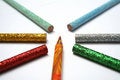 Free The Multi-colour Pencil Is Surrounded By Color Pencils Royalty Free Stock Photos - 1547098