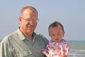 Free Grandfather And Grandson At Beach Stock Photo - 1576870
