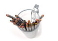 Free Many Crayons In Glass Cup Royalty Free Stock Images - 1593419