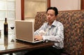 Free Business Man Working With Laptop During Lunch Royalty Free Stock Image - 1596716