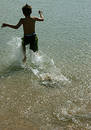 Free Running Into The Water Stock Photos - 162413