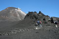 Free Hikers On Volcano Etna Royalty Free Stock Photography - 1601557