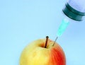 Free Sick Apple And Injection Royalty Free Stock Photo - 1602305