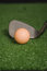 Free Picture Of Orange Golf Ball And Iron At Address Stock Images - 1603324
