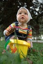 Free Small Girl Play On The Grass Royalty Free Stock Photos - 1610938