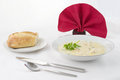 Free Corn Chowder And Bread Stock Photo - 1643620