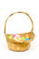 Free Baby Chick In A Basket With Plastic Easter Eggs Stock Photo - 1653790