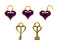 Free Harts And Keys Royalty Free Stock Photos - 16523628