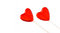 Free Two Heart Shaped Lollipops For Valentine Royalty Free Stock Photography - 1663397