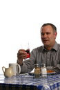 Free Man In Diner Having Lunch Stock Photos - 1686893