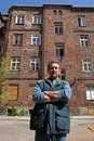 Free Man In Front Of Ruined House Stock Images - 1689104
