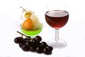 Free Red Wine With Grapes And Dessert Stock Photography - 1689952