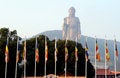 Free Flags In Fromt Of Buddha Royalty Free Stock Images - 1691969
