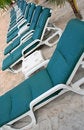 Free Row Of Green Beach Chairs Royalty Free Stock Images - 1696269