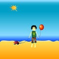 Free Little Boy On The Beach Royalty Free Stock Photo - 1697925