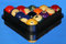 Free Pool Balls On Blue Stock Image - 1707291