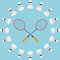 Free Badminton Concept Card Royalty Free Stock Photography - 17109117