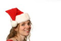 Free Pretty Blonde Smiling In Santa Hat Royalty Free Stock Image - 1726776