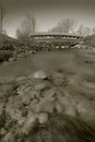 Free Old New England Covered Bridge In Duotone Tan Stock Images - 1731854