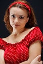 Free Girl In Dotted Dress Royalty Free Stock Photos - 1738218