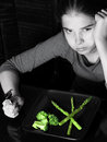 Free Child Refusing Vegetables Stock Photography - 1759582