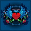 Free Valentine Heart With Wings Stock Images - 17550034