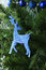 Free Blue Raindeer Ornament Hanging From Tree Stock Photos - 17698683