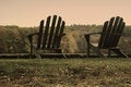 Free Aged Adirondack Chairs Royalty Free Stock Photography - 1772827