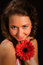 Free Pretty Girl With Red Flower Stock Images - 1776094