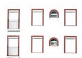 Free Windows With Red Frames Stock Photos - 1785253
