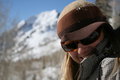 Free Beautiful Woman Shy Smile With Mountains Royalty Free Stock Photos - 1794568