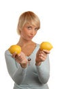 Free Attractive Blond Girl With Lemons Stock Photo - 1805850