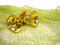 Free Golden Christmas Handbells On Green Background Stock Photo - 1822660
