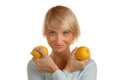 Free Attractive Blond Girl With Lemons Stock Images - 1849344