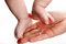 Free Baby Leg In Father S Hand Stock Images - 18440954