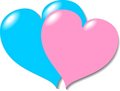 Free Two In Love Hearts. Royalty Free Stock Photo - 1858625