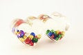 Free Two Clear Valentine Hearts Bubbles Royalty Free Stock Image - 1859086