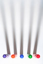 Free Colored Pens With Shadows Stock Image - 1863671