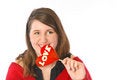 Free Smiling With Red Lollipop Stock Photo - 1887750