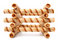 Free Heap Of Striped Wafer Tubules With The Chocolate Cream, Isolated Stock Images - 1888014