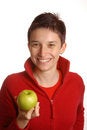 Free Attractive Brunette With An Apple Royalty Free Stock Photography - 1899727