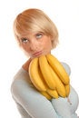 Free Attractive Blonde With A Banana Stock Images - 1899794