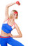 Free Blond Girl With Red Dumbbell Stock Photos - 1890293