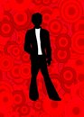 Free Man On Red Circles Stock Photos - 1919673