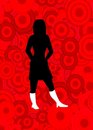 Free Woman On Red Circles Royalty Free Stock Image - 1919736