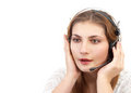 Free Techsupport Girl Is Talking Royalty Free Stock Photos - 1926978