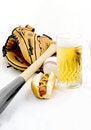 Free A Hot Dog And Beer Royalty Free Stock Photography - 1958757