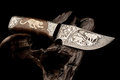 Free Ornamental Hunting Knife. Stock Images - 19588794