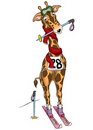 Free Giraffe Skier Stock Photos - 1961233
